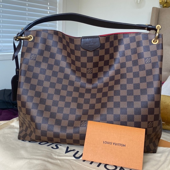 Louis Vuitton Damier Ebene Graceful PM Tote Monogram Receipt Speedy  Neverfull